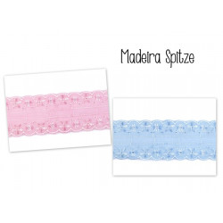 Madeira Spitzenborte 45mm - rosa oder hellblau Broderie